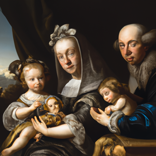 “die Heilige Familie Mit Hirten”” Von Jacob Jordaens”