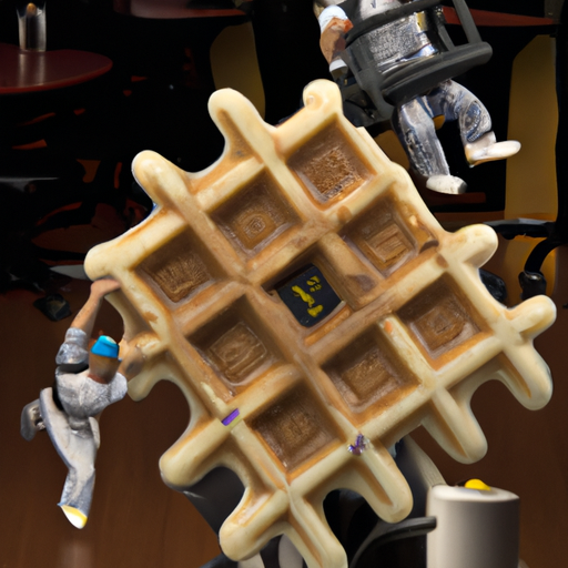 Waffle Hero: Employee Saves Day with Chair Catch!